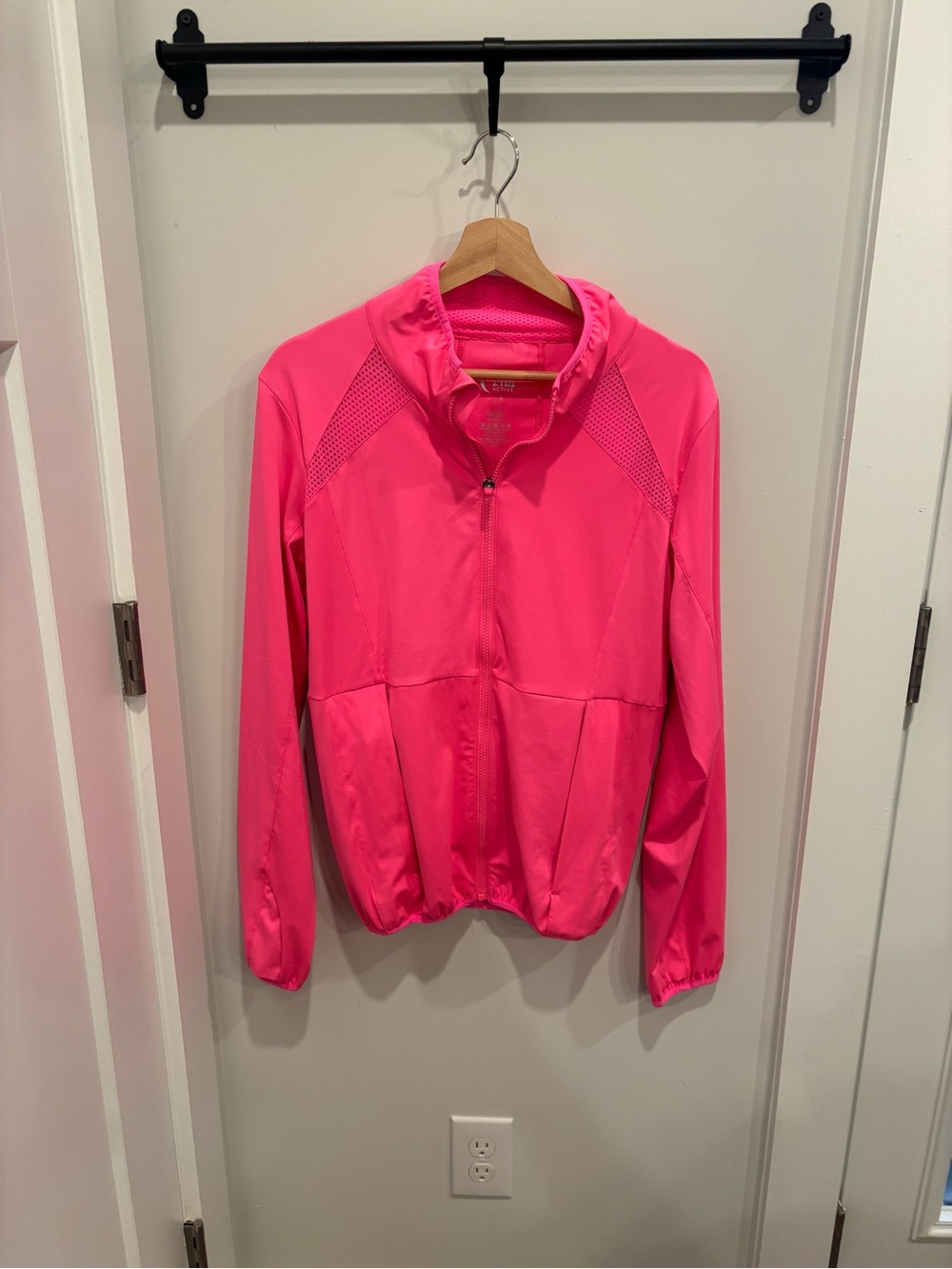 ZYIA Bright Hot Pink Full-Zip Bomber Jacket